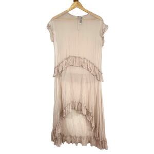 ELIZABETH & JAMES sheer silk tiered dress womans Small Boho‎ layering Olsen